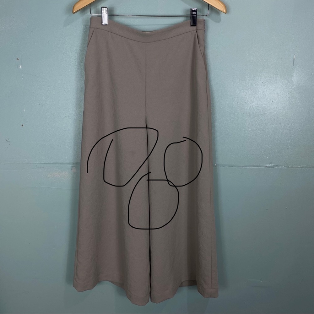 Wilfred Gray Wide Leg Cropped Pants Has Some Spots